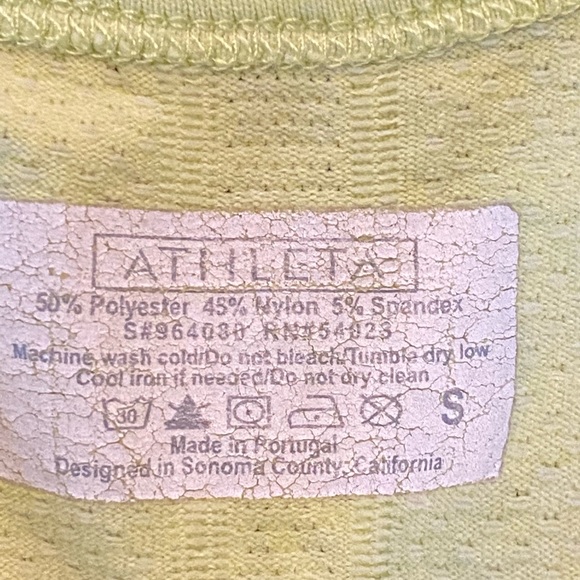 Athleta Set of 2 Womens Racer Back Tanks w Flattering Details /Lime / Orange / S - Picture 16 of 16